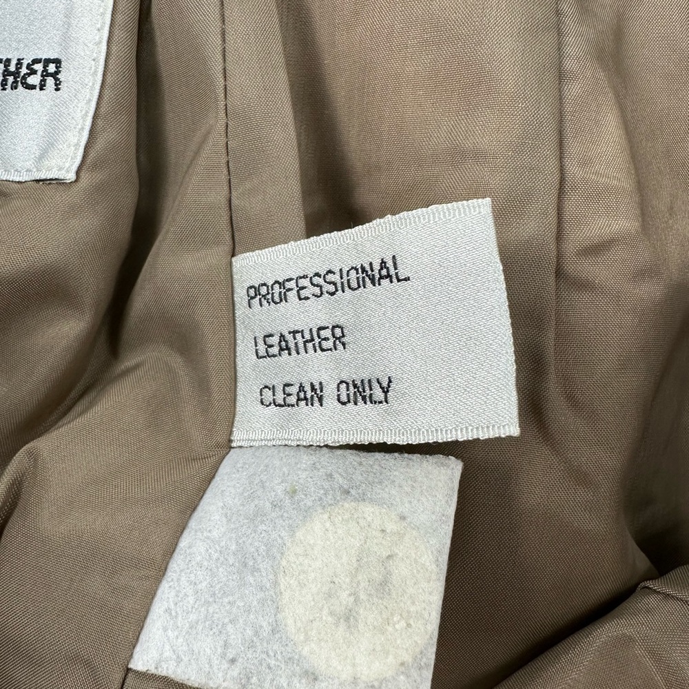 Vintage Wilsons Leather Women's A Line Genuine Leather Skirt Tan Size 10/Medium - Picture 9 of 9